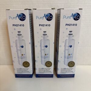 Pure H2O Filters PH21410 New Sealed In Box Refrigerator Water Filters‎ Lot Of 3